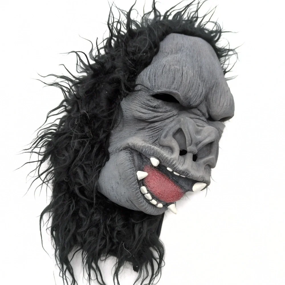 Spook VTG Gorilla Mask Costume Halloween Adult Rubber Fur Ape Scary Prank Horror